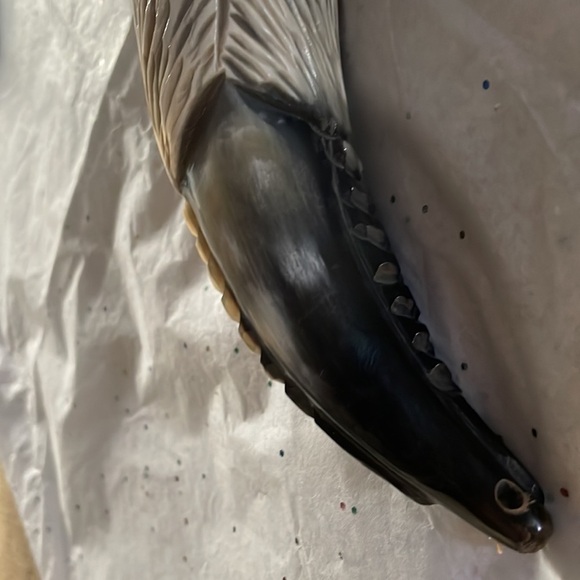 Natural Ox Bull Horn Carved Face HandCarved From Chile - Picture 8 of 9